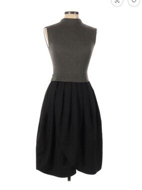 Assorted Gray Minimalist Sweater Dress L